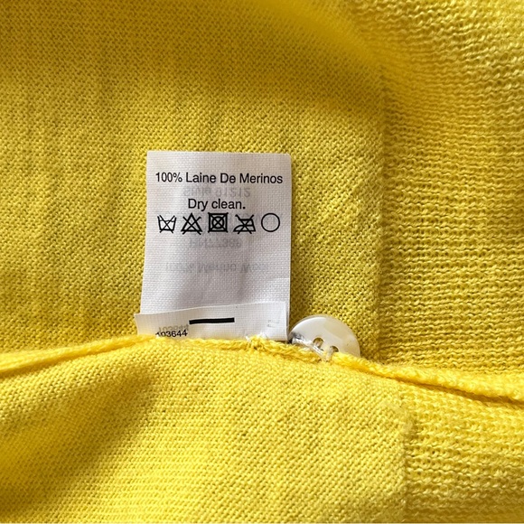 NWOT J.Crew yellow button front cardigan sweater L - Picture 5 of 7